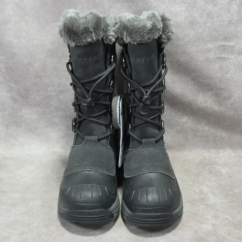 Baffin Chloe Women Charcoal Grey Waterproof Winter Snow Boots 4510-0185 Size 7